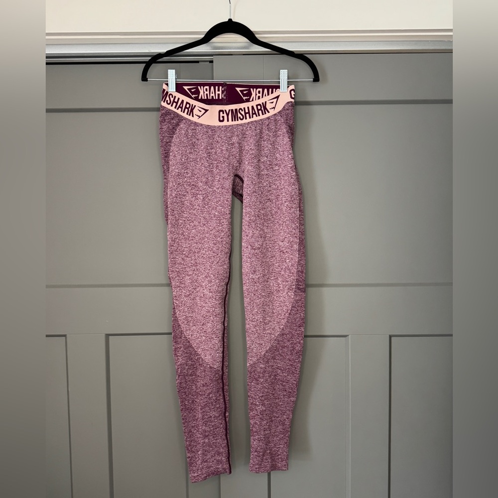 Gymshark Maroon and Pink Medium Leggings